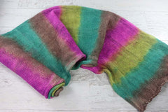 SATURATED SPRING: SW Merino-Nylon-Stellina - Single knit sock blank - Hand dyed yarn