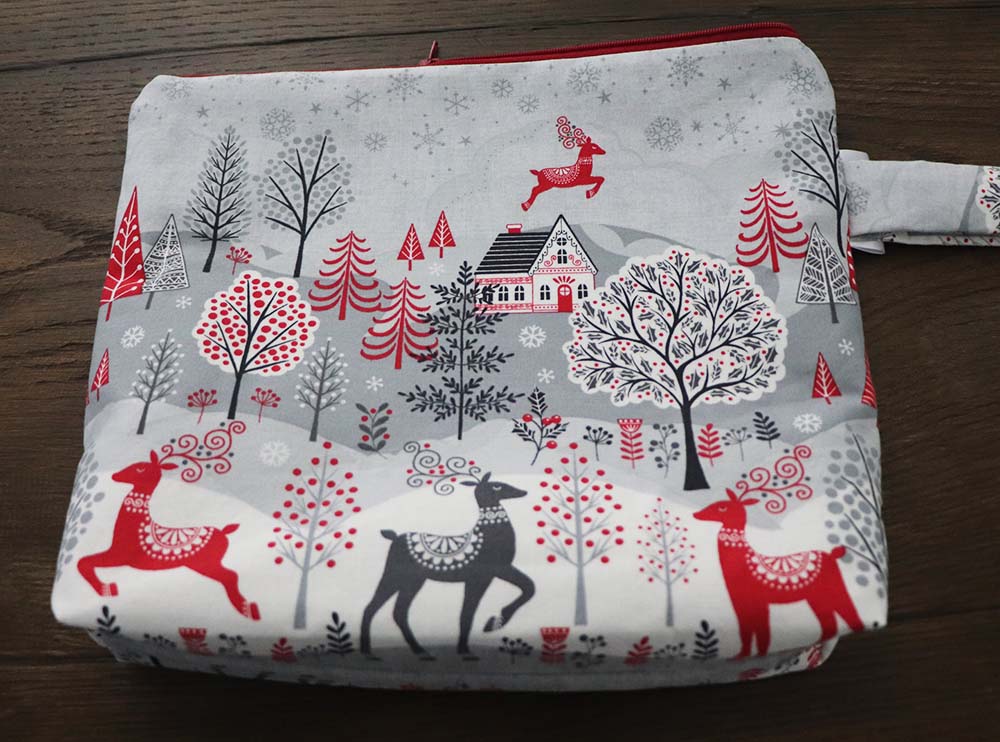 SCANDINAVIAN CHRISTMAS - Handmade zipper bag