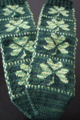 KNITTING PATTERN for Shamrock Socks - Charted Colorwork Sock pattern - digital download