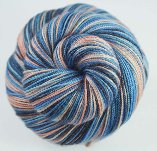 SITKA AT DUSK : SW Merino/Silk/Cashmere - Hand dyed variegated sock yarn