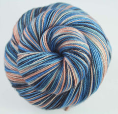 SITKA AT DUSK : SW Merino Silk Cashmere - Hand dyed variegated sock yarn