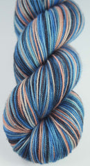 SITKA AT DUSK : SW Merino Silk Cashmere - Hand dyed variegated sock yarn
