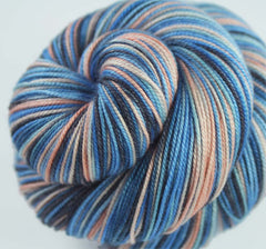 SITKA AT DUSK : SW Merino Silk Cashmere - Hand dyed variegated sock yarn