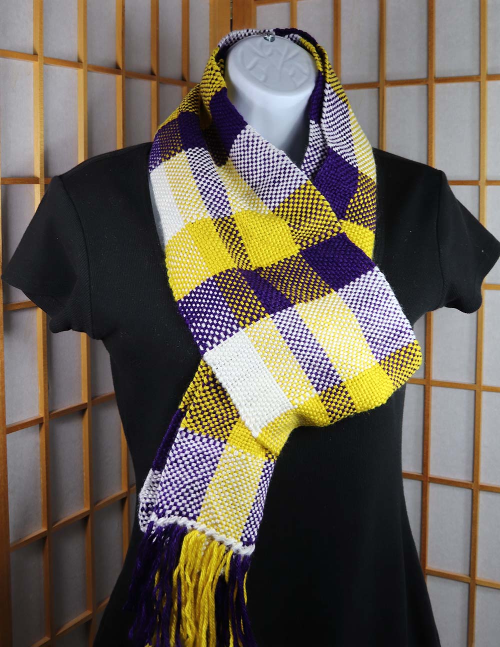 SKOL SCARF (B) - Handwoven stripe scarf