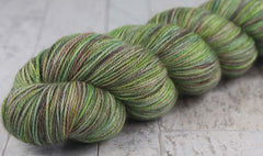 SUCCULENT PANEL: SW Merino / Cashmere / Nylon OOAK - Hand dyed Variegated sock yarn