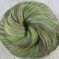 SUCCULENT PANEL: SW Merino / Cashmere / Nylon OOAK - Hand dyed Variegated sock yarn