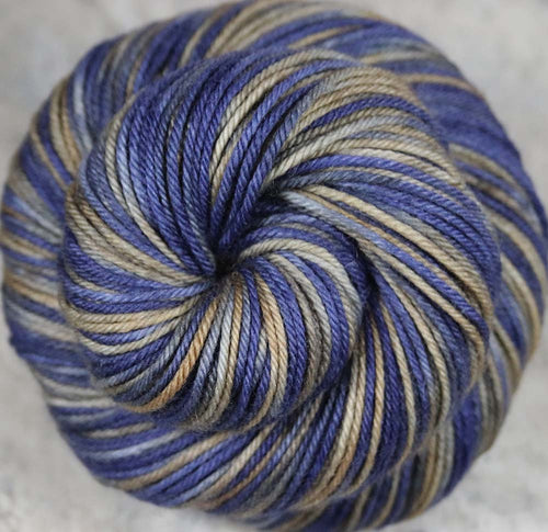 SUNSET SEA ALASKA: SW Merino-Nylon - DK Weight Hand dyed variegated yarn