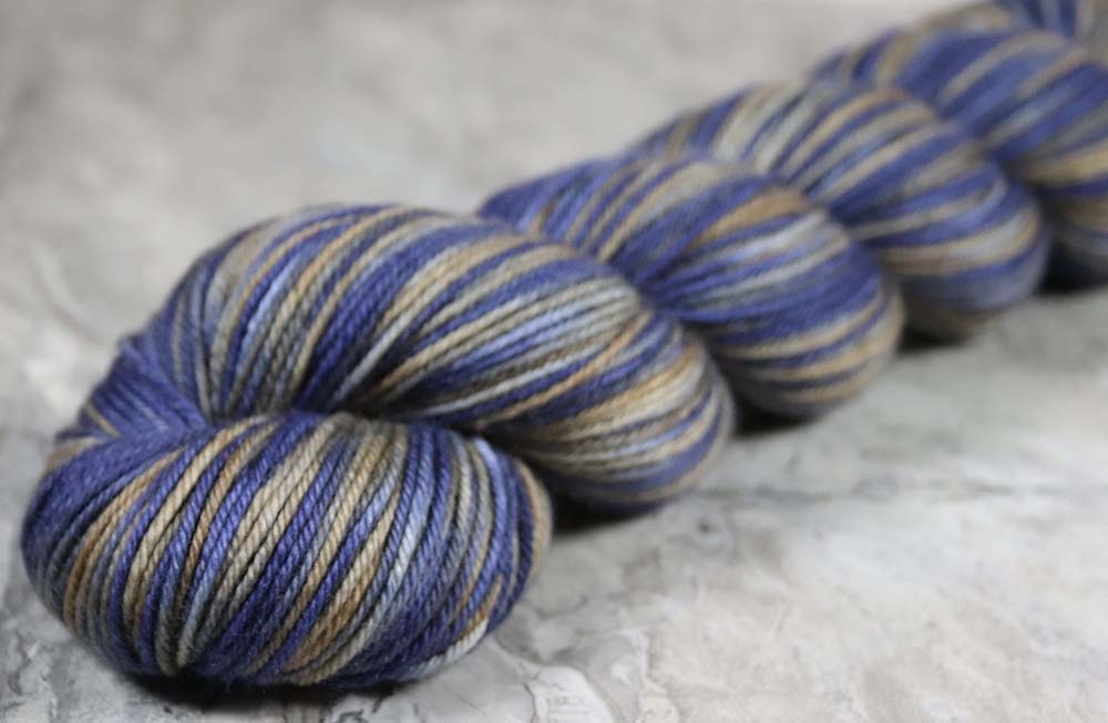SUNSET SEA ALASKA: SW Merino-Nylon - DK Weight Hand dyed variegated yarn