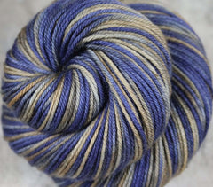 SUNSET SEA ALASKA: SW Merino-Nylon - DK Weight Hand dyed variegated yarn