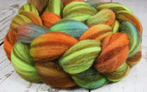 THE COLORFUL MR. G: Striped Shetland roving - 4.0 oz - Hand dyed Hawaii inspired wool