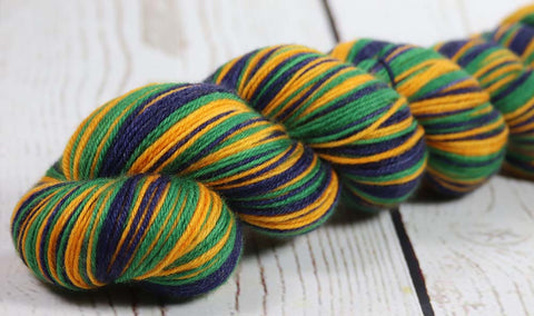 PACIFIC MOONRISE: SW Merino/Lurex Sparkle - Hand dyed Variegated sock yarn