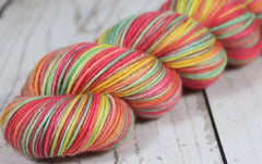 VIBRANCY AT THE PLANTATION: SW Merino-Nylon DK - Hand dyed variegated yarn