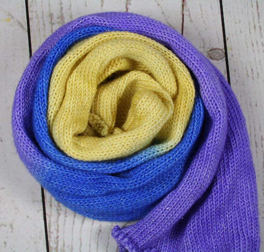 WELLINGTON HYDRANGEAS: SW Merino / Nylon / Stellina Single knit sock blank - Hand dyed Gradient yarn