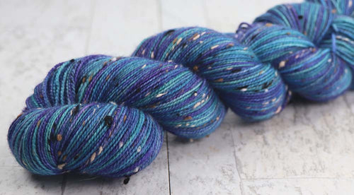 WINTER OCEAN: SW Merino / Tweed Nylon - Hand dyed Variegated sock yarn
