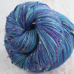 WINTER OCEAN: SW Merino / Tweed Nylon - Hand dyed Variegated sock yarn