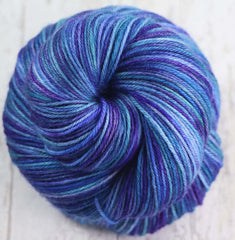 WINTER OCEAN: SW Merino / Cashmere / Nylon - Hand dyed Variegated sock yarn