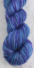 WINTER OCEAN: SW Merino / Cashmere / Nylon - Hand dyed Variegated sock yarn