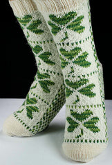 KNITTING PATTERN for Shamrock Socks - Charted Colorwork Sock pattern - digital download