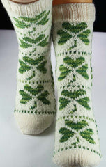 KNITTING PATTERN for Shamrock Socks - Charted Colorwork Sock pattern - digital download