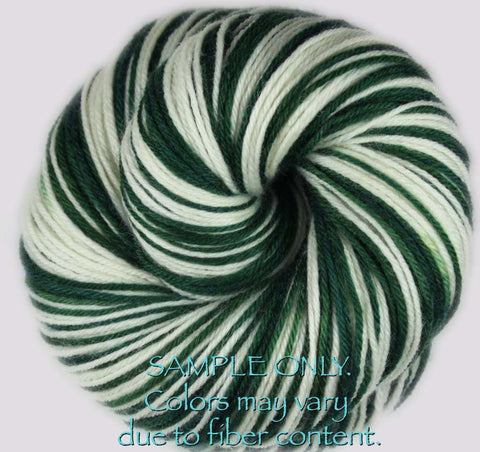 Dyed-To-Order: BLUE-GRAY-BLACK-WHITE - Hand dyed Sports Team Self Striping Sock Yarn - DETROIT